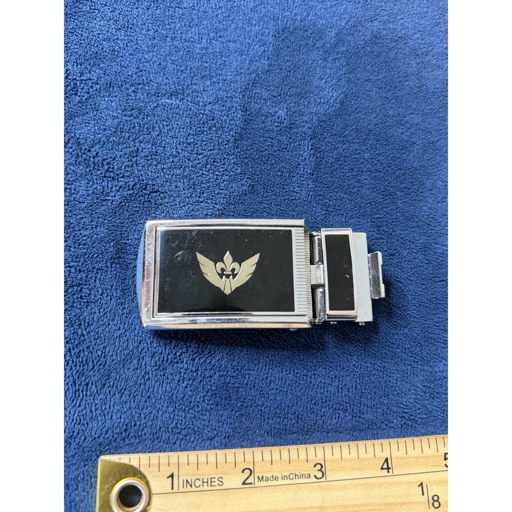 SlideBelts Mens Ratchet Belt Buckle Black Silver Fleur De Lis Replacement Buckle